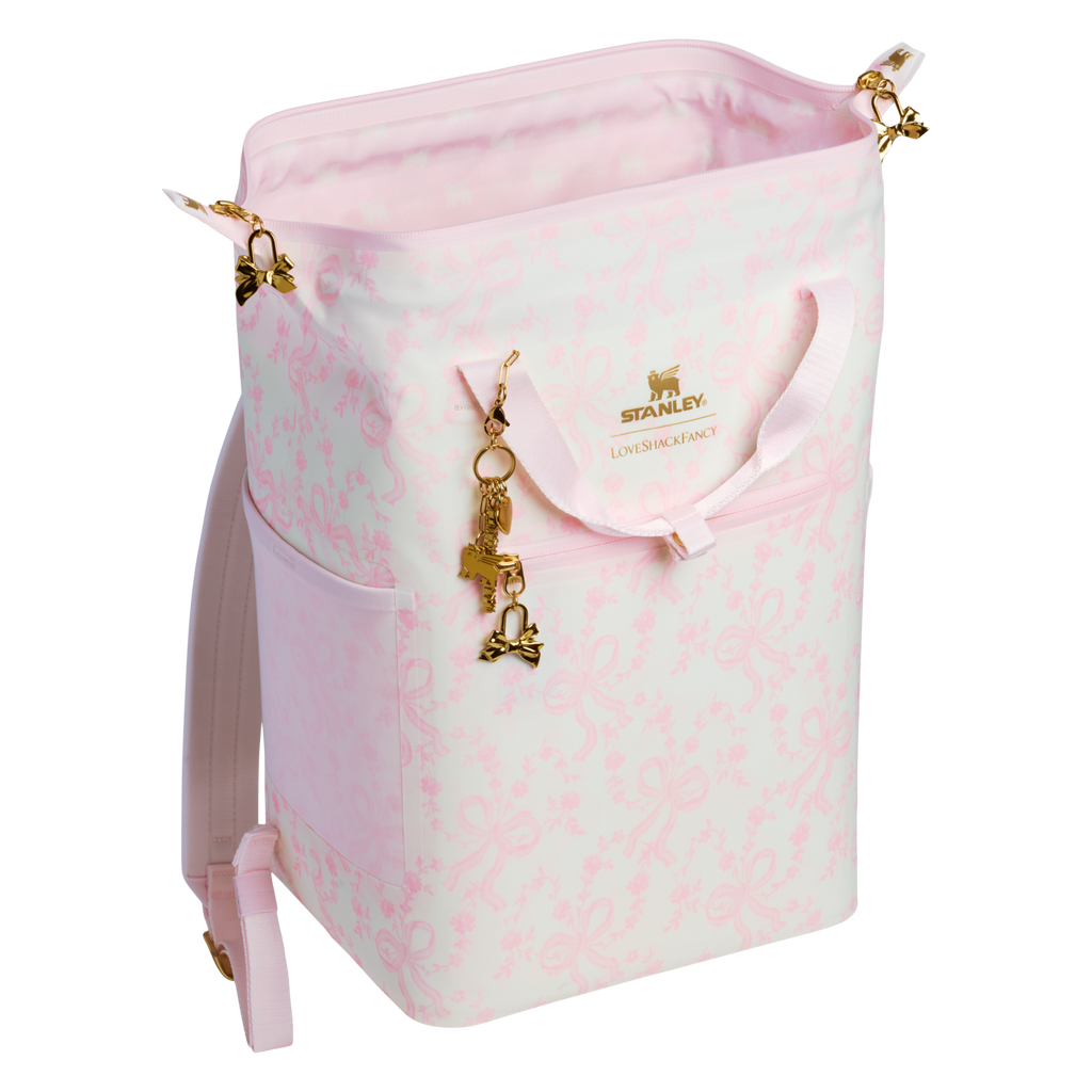 Stanley 1913 x LoveShackFancy Holiday All Day Madeleine Mini Cooler Backpack | 20 Can | 14 QT | 13.2 L - Hydration for Real Life