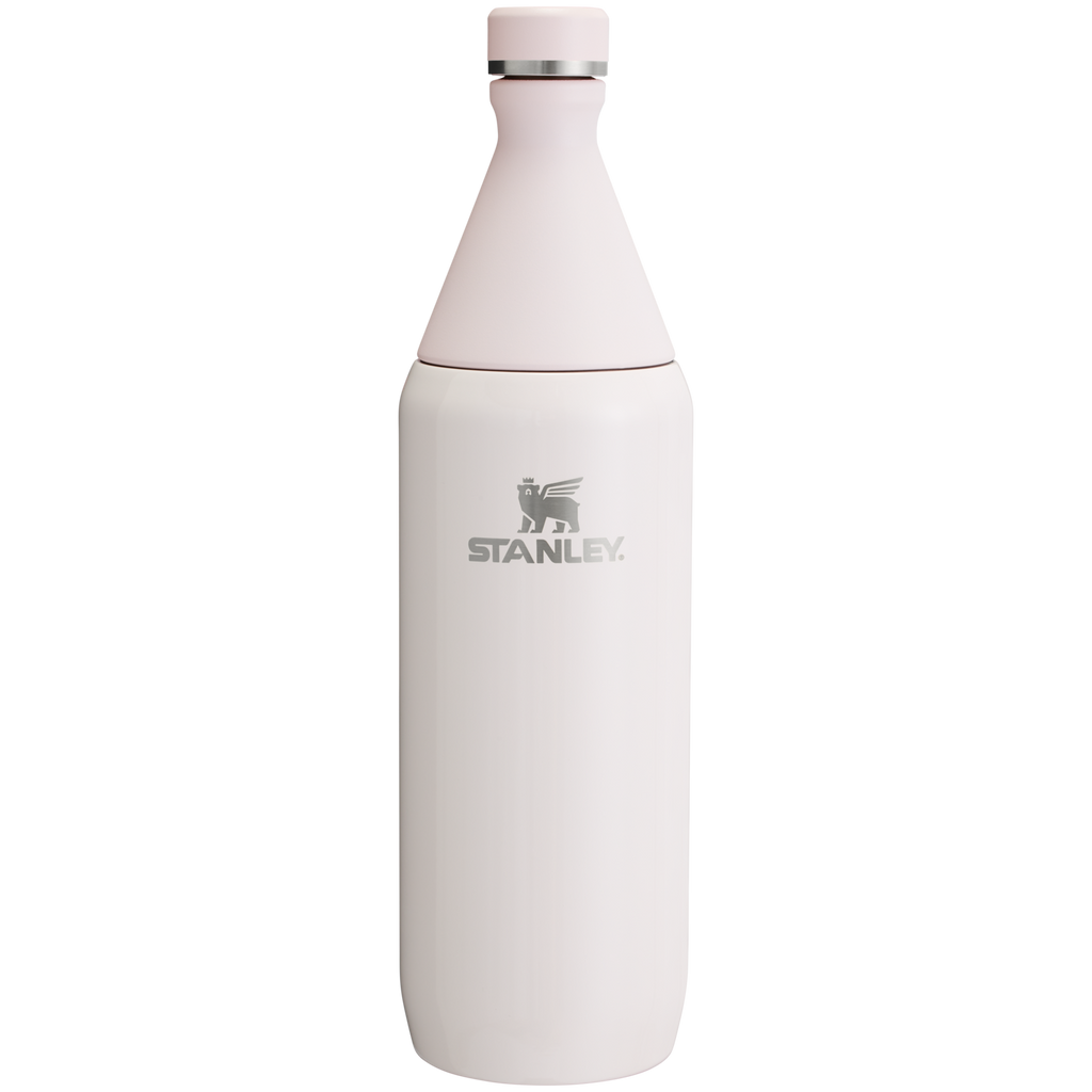 Stanley Leak Proof 34 OZ All Day Slim Bottle  with removable collar in Rose Quartz Gloss