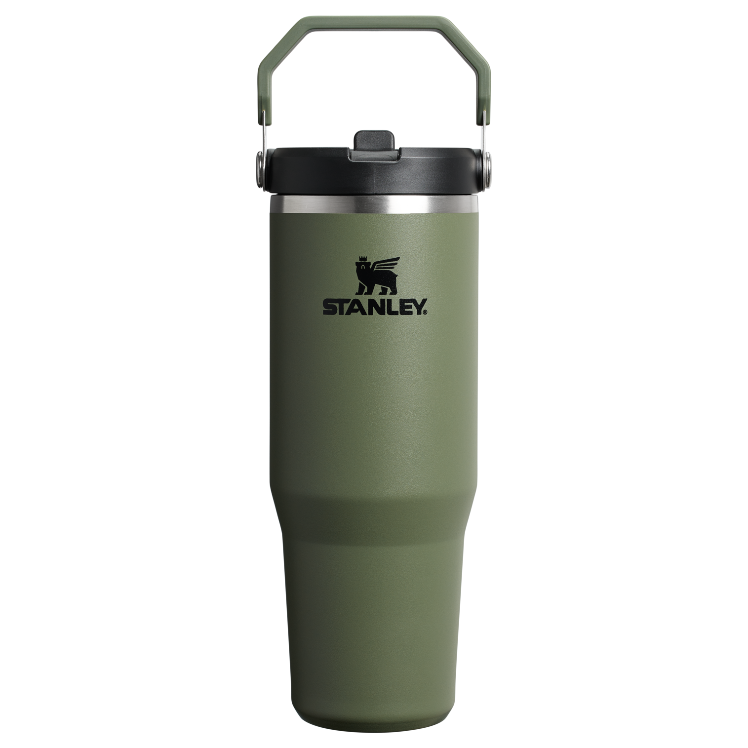 Stanley 30 OZ IceFlow Flip Straw Insulated Tumbler In Dried Pine Green