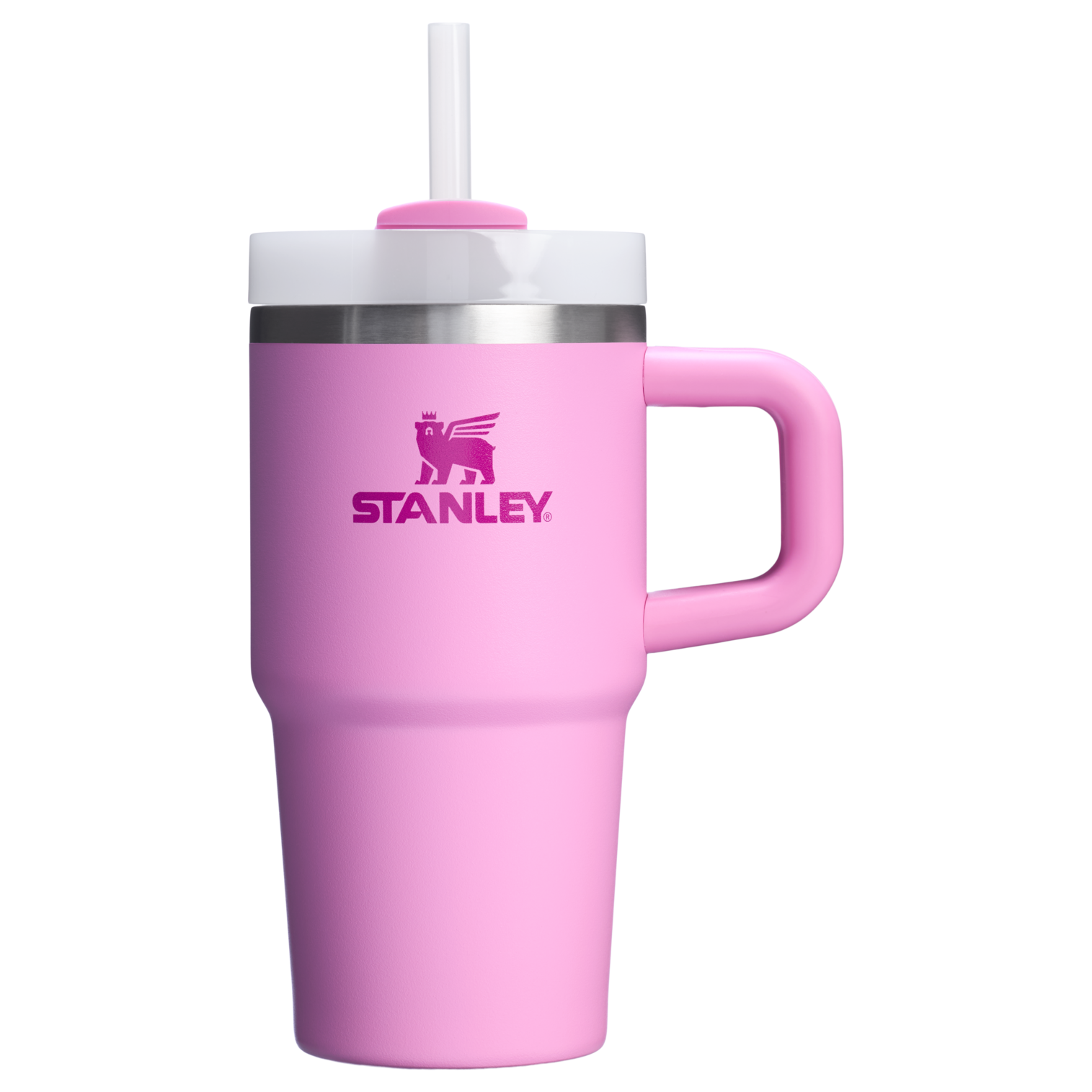 The Quencher H2.O 20 oz FlowState Tumbler with handle and straw in Peony Pink